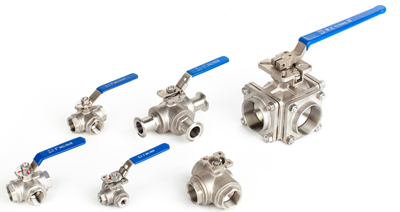 3Way Stainless Steel Ball Valve with Mounting Pad Group