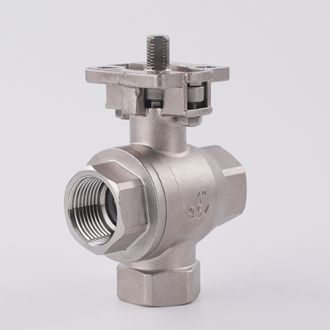 SS304 L-type T-type Three-way Internal Thread Ball Valve