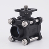 WCB 3-Piece Female Thread Ball Valve Body with ISO Mounting Pad, 1000WOG