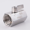 SS304 FF Mini Ball Valve Stainless Steel Handle