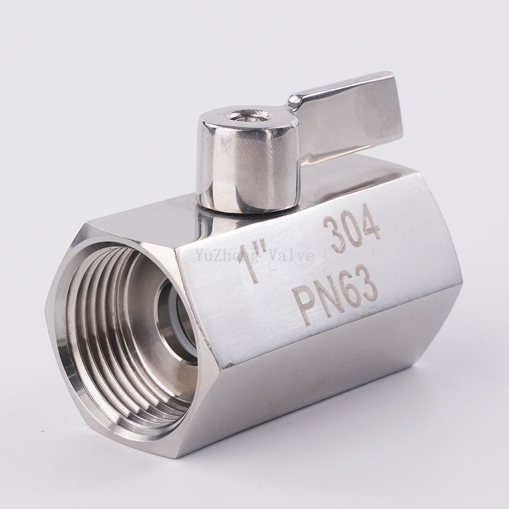 SS304 FF Mini Ball Valve Stainless Steel Handle