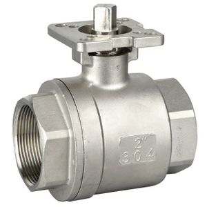 2PC Stainless Steel Ball Valve With Mounting Pad