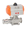 3PC Stainless Steel Quick Joint Clamp Ball Valve With Pad