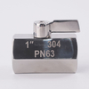 SS304 FF Mini Ball Valve Stainless Steel Handle