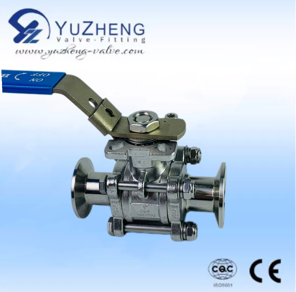 3PC Clamped Ball Valve with Lock