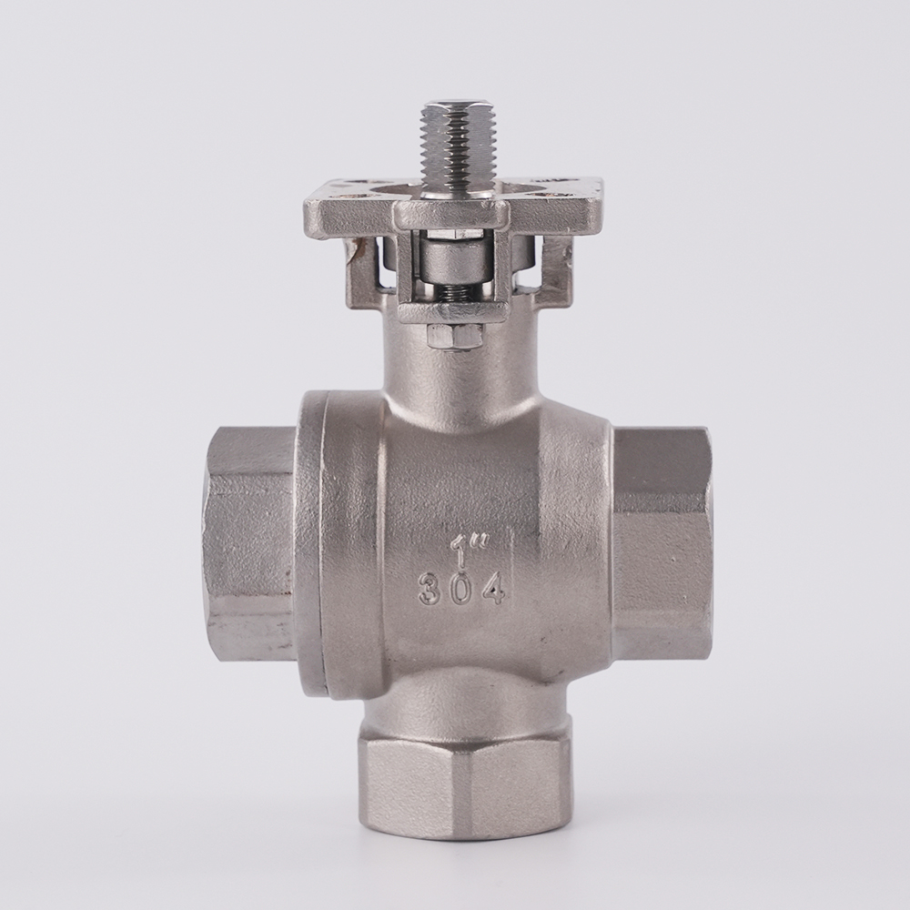 SS304 L-type T-type Three-way Internal Thread Ball Valve