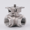 SS304 High Platform 4-Way Threaded Ball Valve