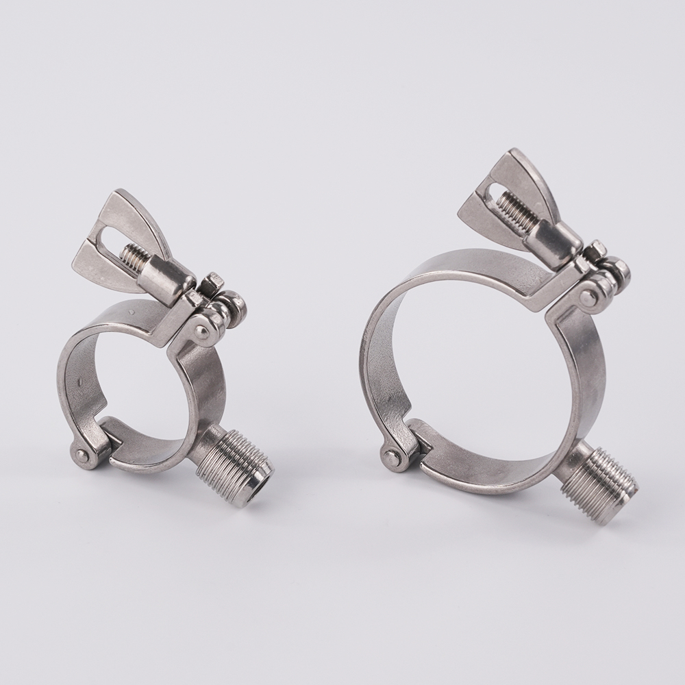 Stainless Steel Quick Open Saddle Clamp With Male Thread Outlet