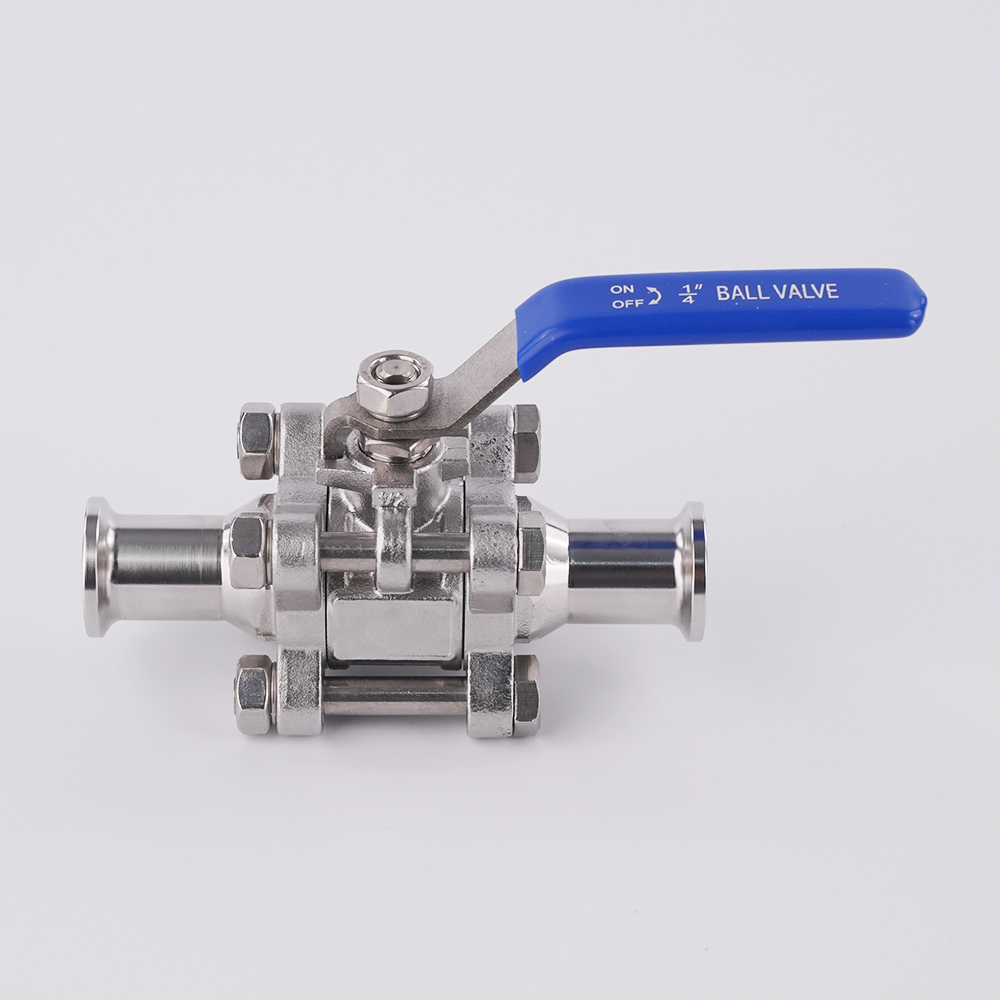 3-Piece Sanitary Tri-Clamp Ball Valve