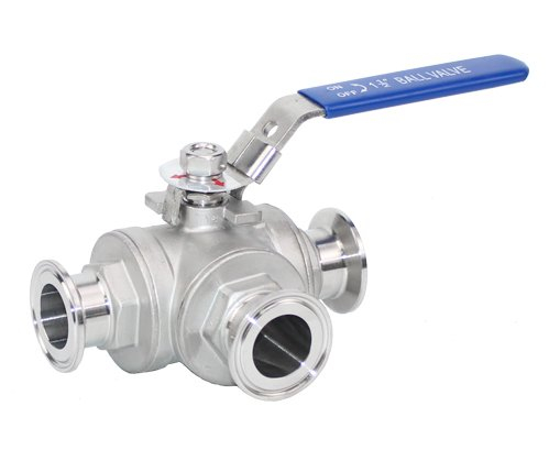 Stainless Steel 3Way Clamp Ball Valve 