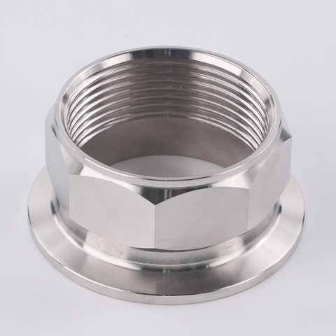 SS304 Sanitary Tri-Clamp To Female Thread Hex Connector