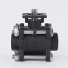WCB 3-Piece Female Thread Ball Valve Body with ISO Mounting Pad, 1000WOG