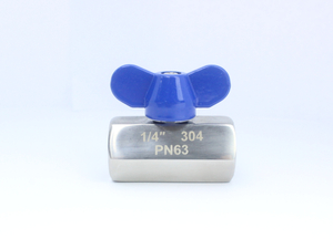 Industrial Mini stainless Steel Thread Ball valve With Butterfly Handle