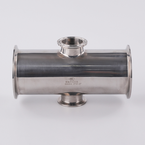 SS304 Sanitary Tri-Clamp Reducing Cross