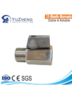 Mini internal and external threaded ball valve