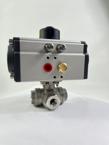3-Way Ball Valve with Single-acting Pneumatic Actuator