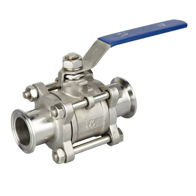 3PC Stainless Steel Clamp End Ball Valve