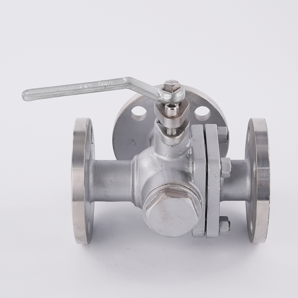 CF8 Stainless Steel 3-Way Flanged Ball Valve (L-port / T-port Optional)