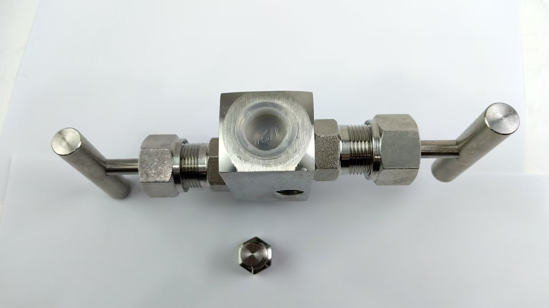 Stainless Steel Two-Valve Manifold with Needle Valve