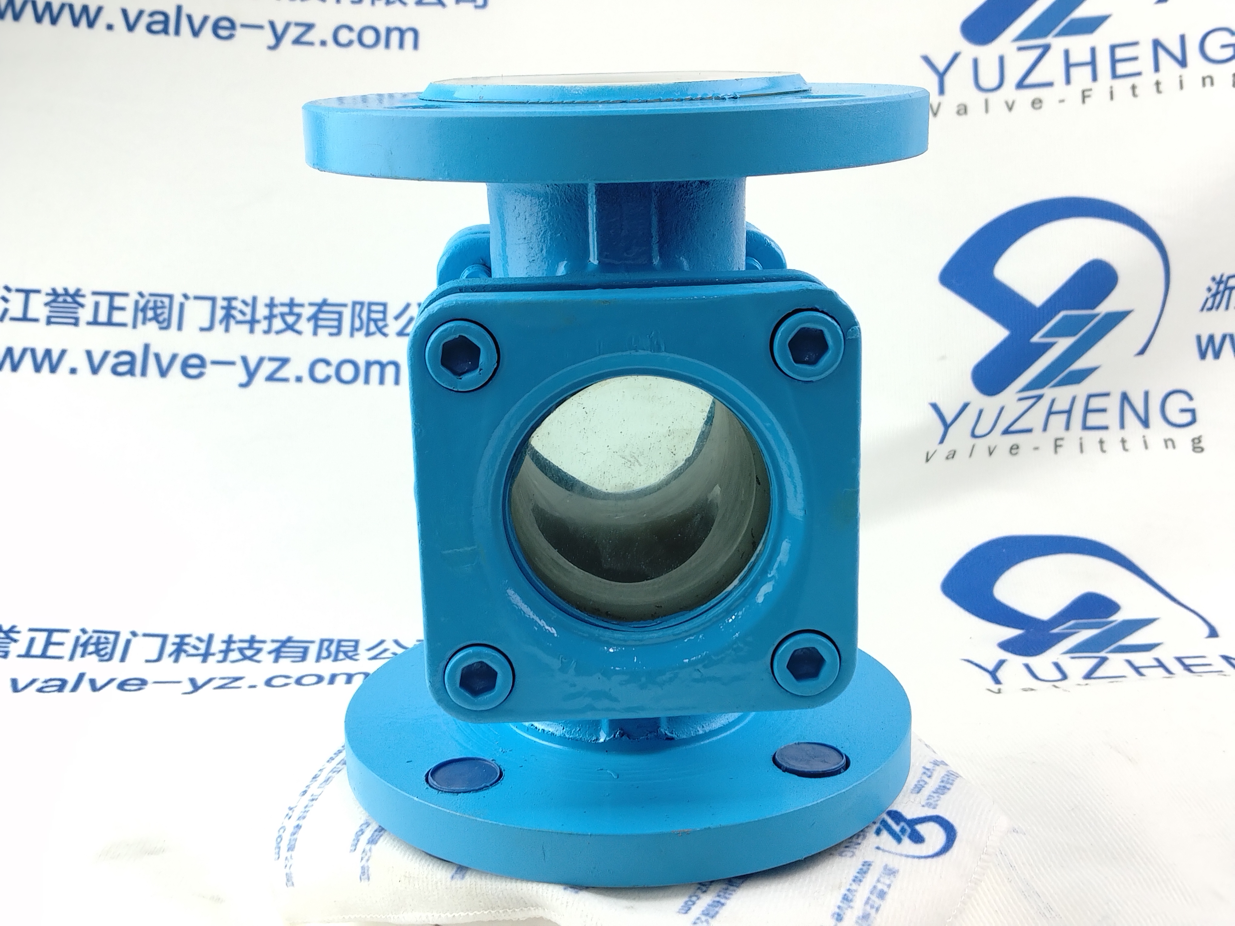 PFA Lined Flanged Straight Sight Glass
