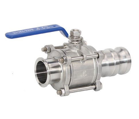 3PC Stainless Steel Clamp Ball Valve with a Quick Joint