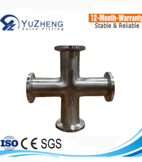 Sanitary Four-way Vacuum Seal Pipe Fitting