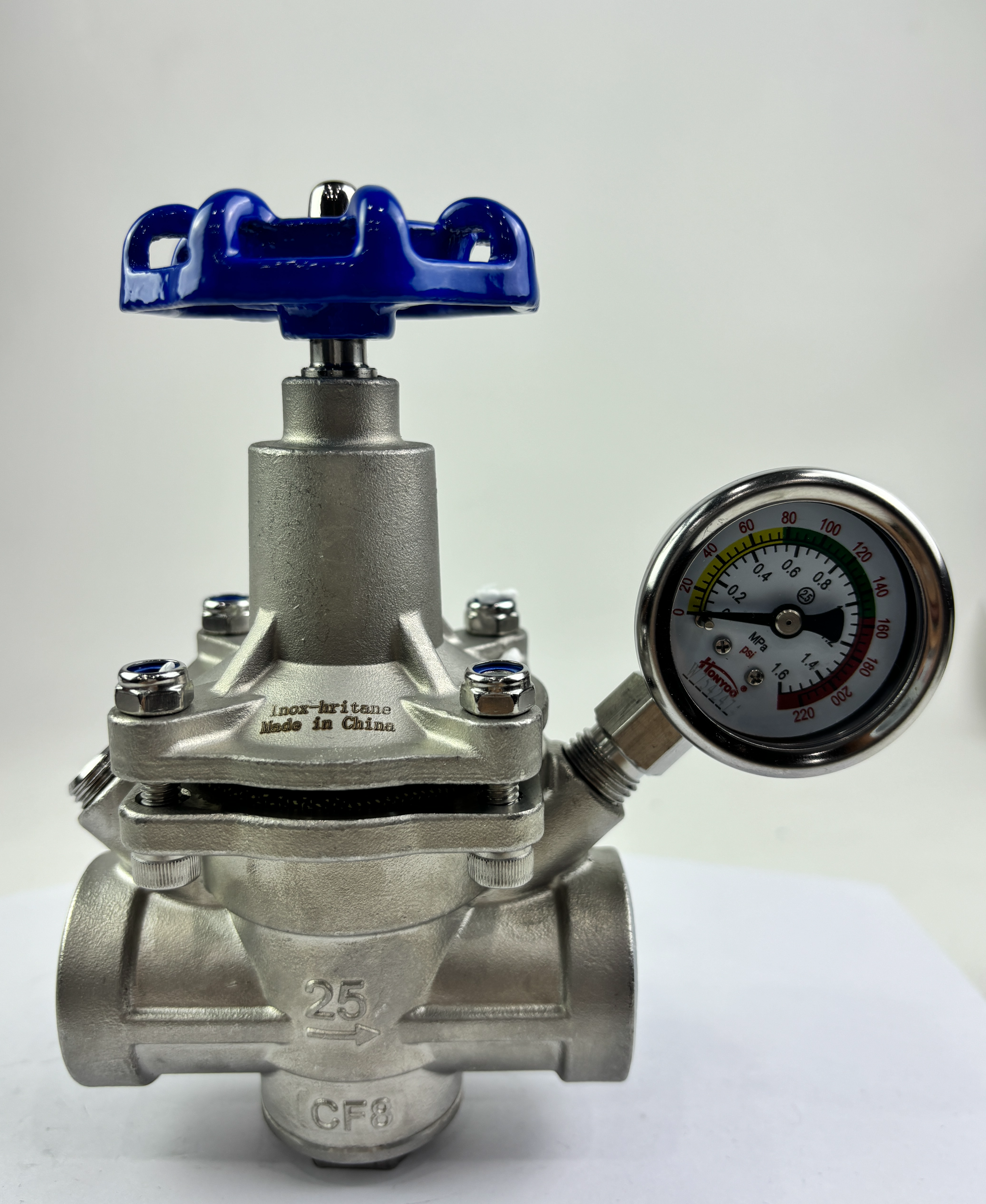 Threaded Steam Pressure Reducing Valve with Shockproof Dial, Manual Operation
