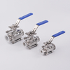 Three Piece Tri-clamp Ball Valve with High Pad