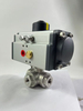 3-Way Ball Valve with Single-acting Pneumatic Actuator