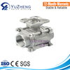3PC Stainless Steel Ball Valve WIth Mounting Pad