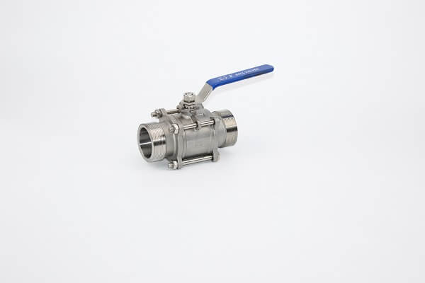 3PC Stainless Steel Male Thread Ball Valve