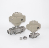 3PC Stainless Steel Thread Ball Valve With Union With Actuator