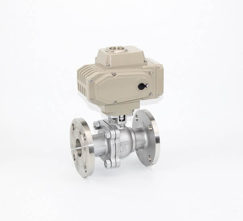 2PC Stainless Steel Ball Valve Flanged End With Pneumatic Actuator